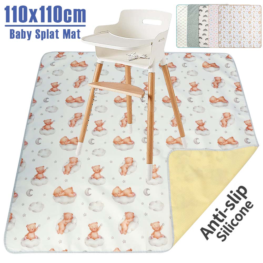 Highchair Splash Mat - Baby-Spritzer-Matte, rutschfeste Hochstuhl-Matte, wasserdicht, für Babys,