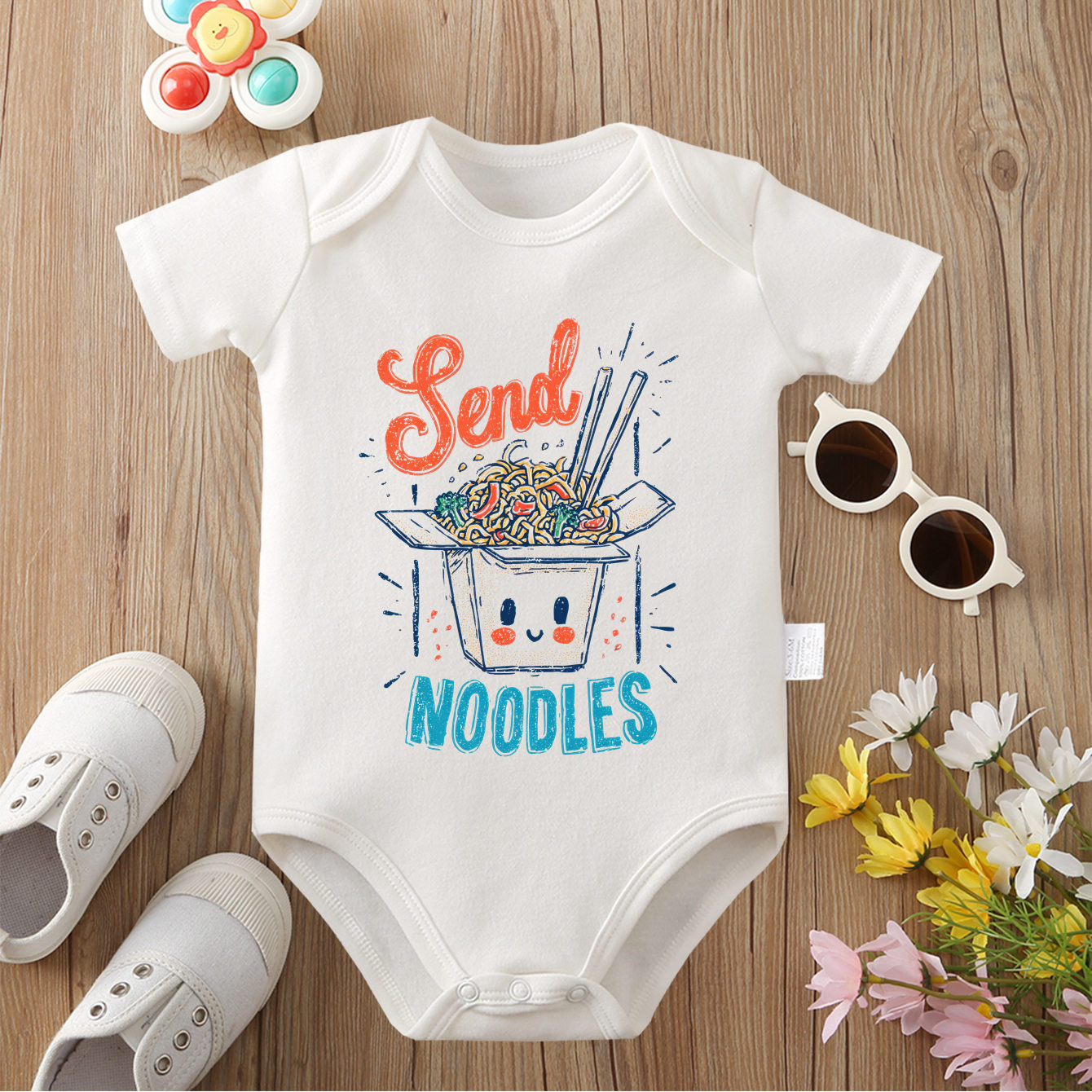 Baby Food Intake - Einteiler aus 100 % Baumwolle, Sommer-Body