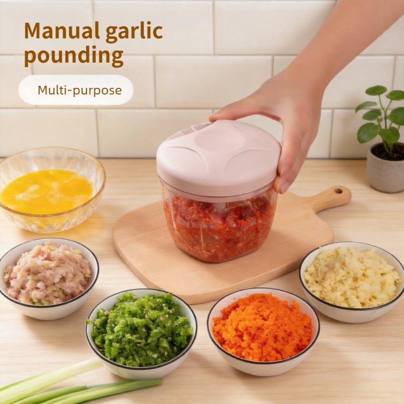Baby Food Grinder - Großer Manueller Knoblauchzerkleinerer Langlebiger Küchen-Knoblauchpresse Fleischzerkleinerer