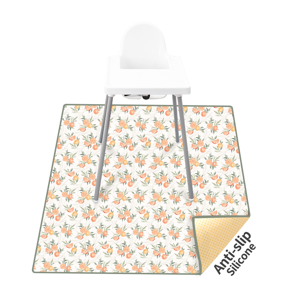 Highchair Splash Mat - HappyFlute Anti-Rutsch-Design-Spielmatte, weicher Boden, Spielmatte, faltbarer