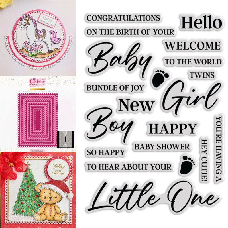 Baby Food Book - Hasen-Rasselblöcke für Babys, Metall-Stanzformen und Stempel