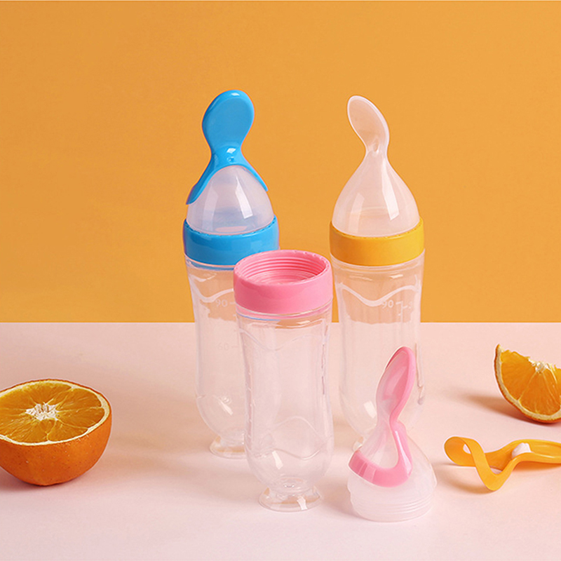 Baby Food Utensils - Quetschen Fütterung Flasche Silikon Neugeborenen Baby