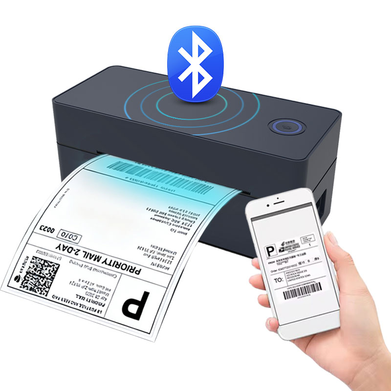 Baby Food Label - Drahtloser Bluetooth-Thermo-Desktop-Versandetikettendrucker 4x6 unterstützt Android Mac