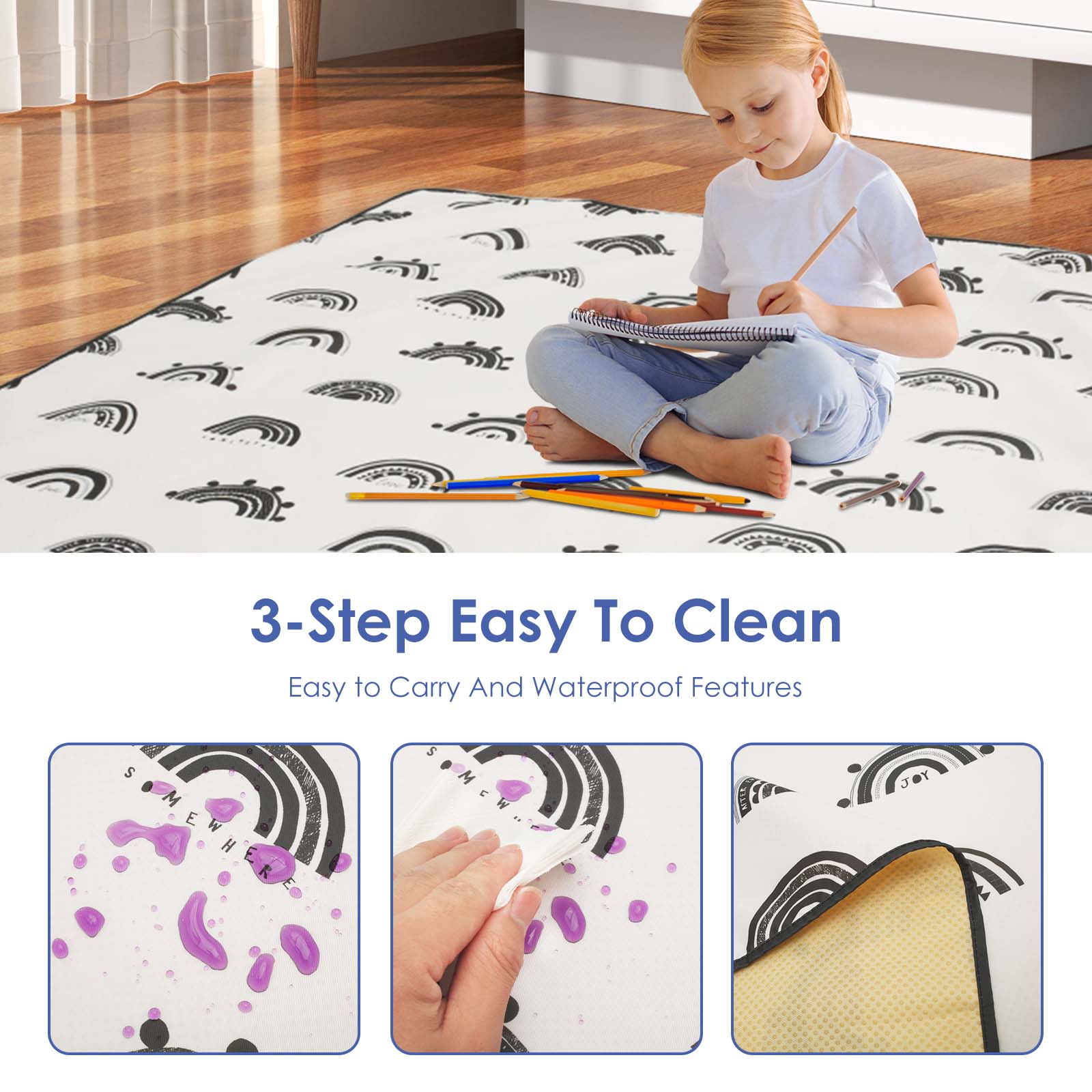 Baby-Spritzer-Matte, rutschfes – Highchair Splash Mat Bewertung und Preis