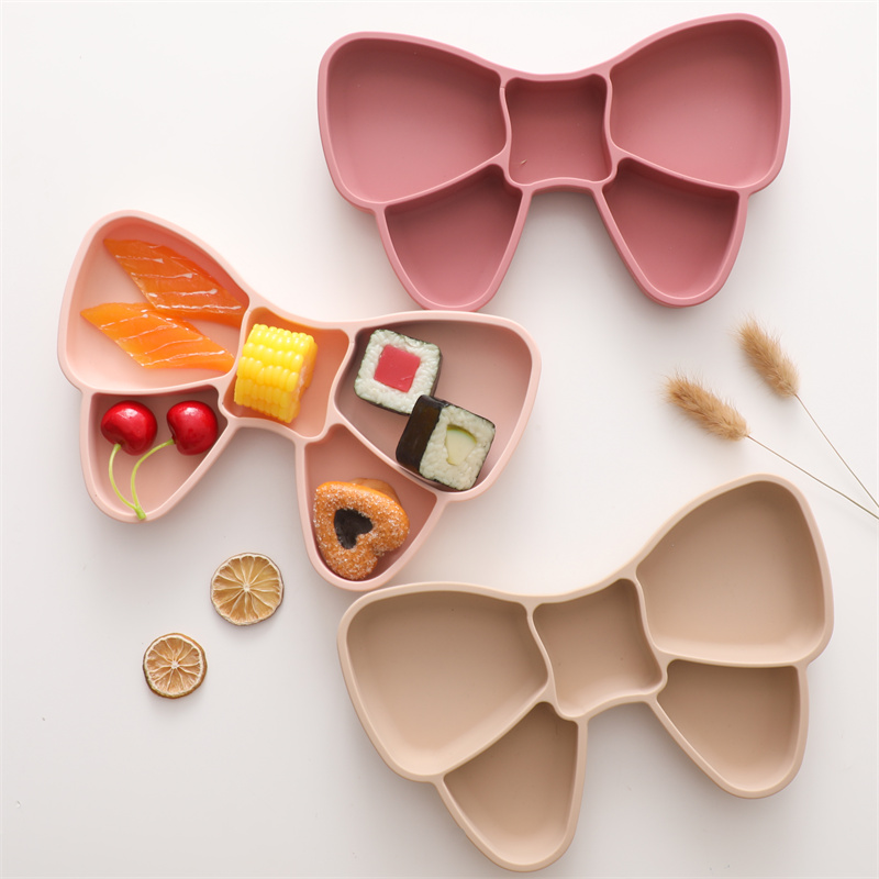 Baby Silikon Essteller Bowknot – Baby Food Dinner Bewertung und Preis