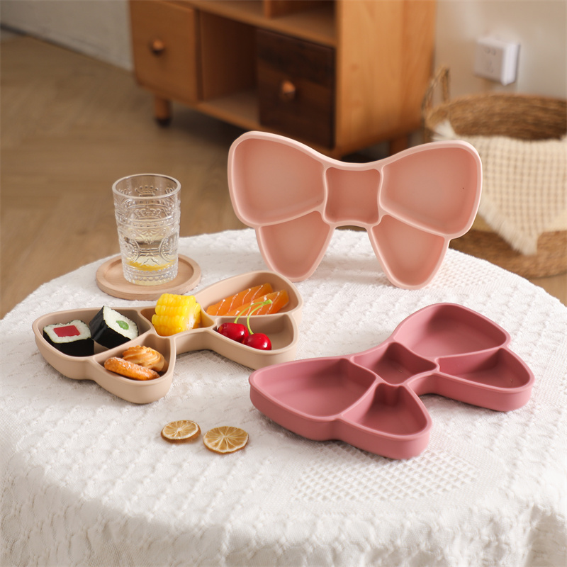Baby Silikon Essteller Bowknot – Baby Food Dinner Bewertung und Preis