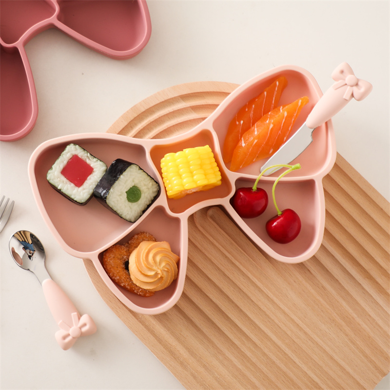 Baby Silikon Essteller Bowknot – Baby Food Dinner Bewertung und Preis