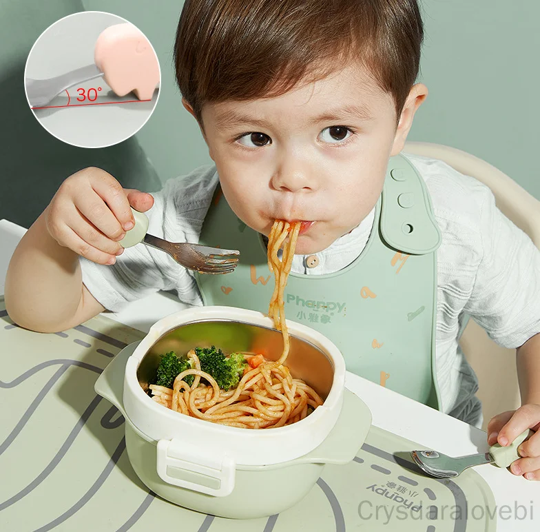 1setElephant Kurze Gabel Löffe – Baby Food Japan Bewertung und Preis
