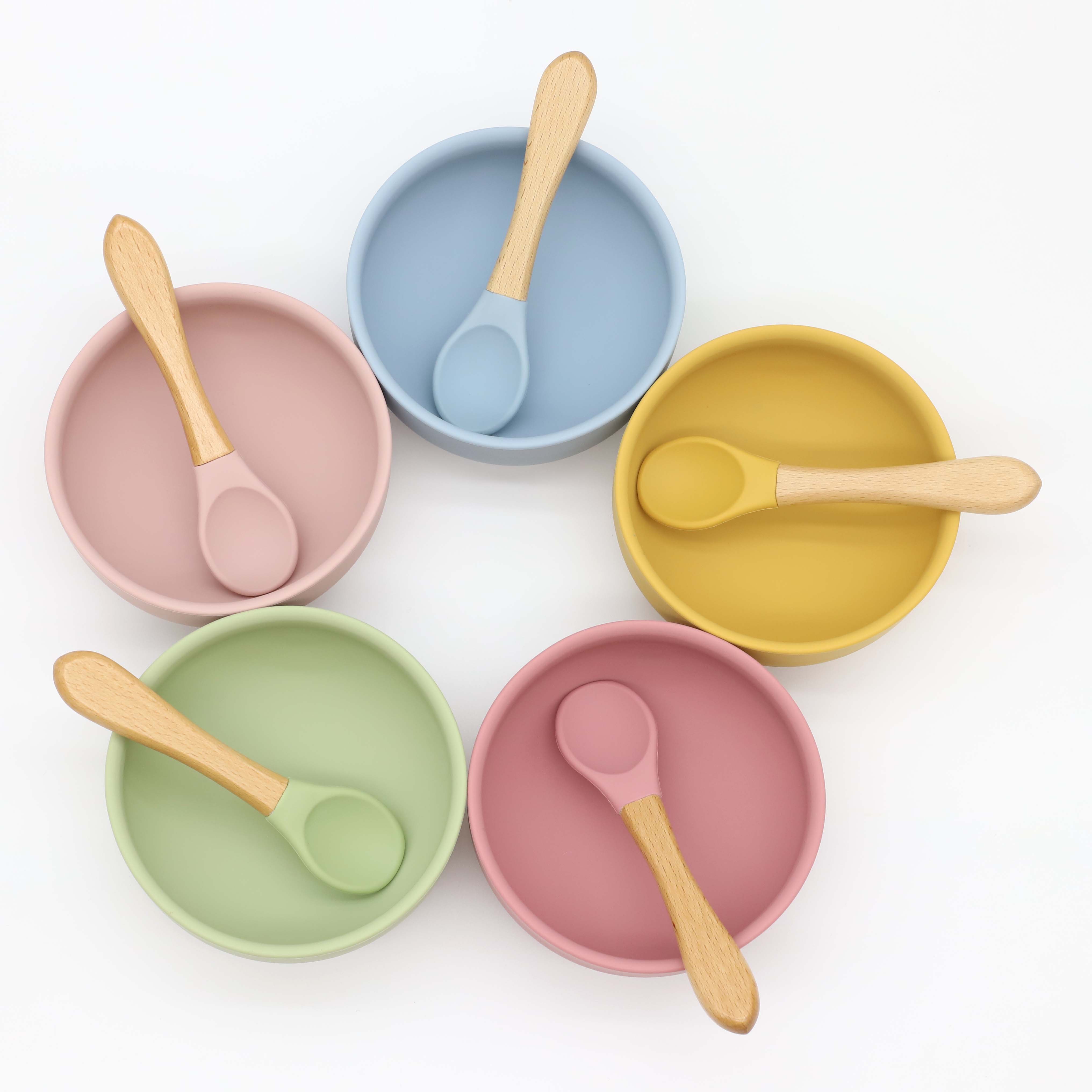 Silikonschüssel mit Saugnapf,  – Baby Food Dinner Bewertung und Preis