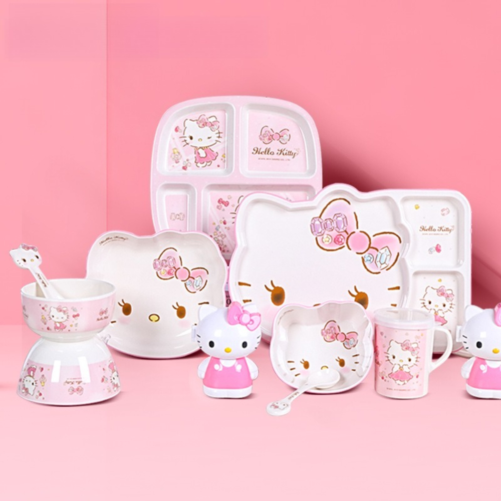 Sanrio Geschirr Hallo Kitty Ge – Baby Food Dinner Bewertung und Preis